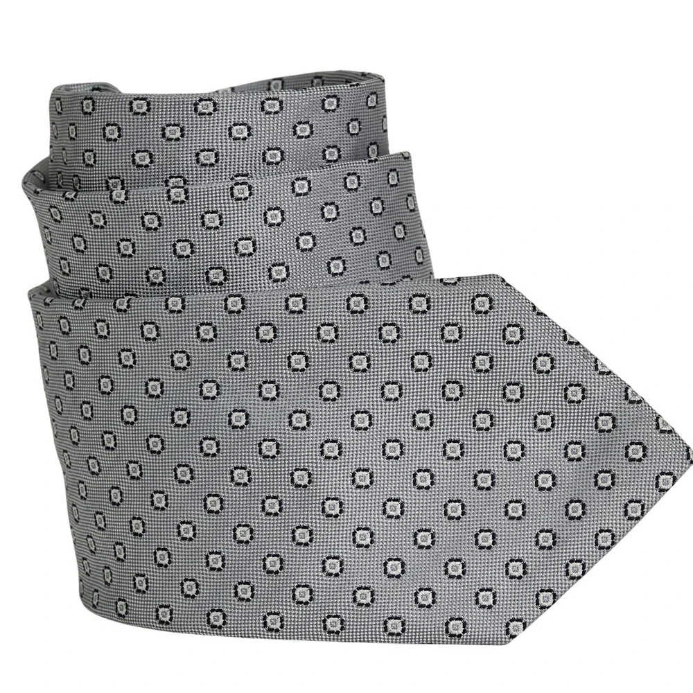 JOS. A. BANK Executive Collection Silk Necktie Designer Geometric Gray/Black